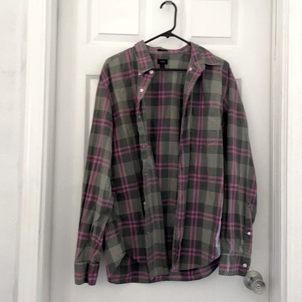 J. Crew Men’s Plaid Slim Fit Button Down- XL